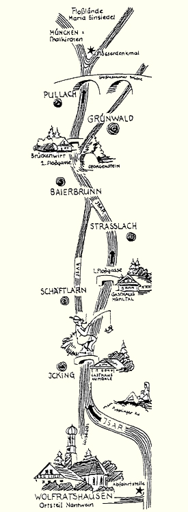 Route Isar-Floßfahrt